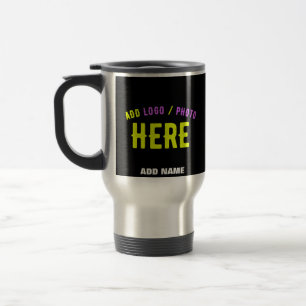 TAZA DE VIAJE PERSONALIZABLE MODERNO ESTILO NEGRO VERIFICADO MAR