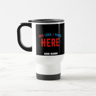 TAZA DE VIAJE PERSONALIZABLE MODERNO ESTILO NEGRO VERIFICADO MAR