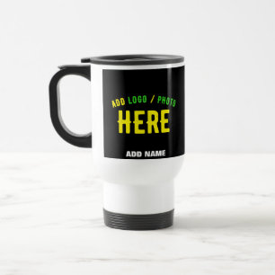 TAZA DE VIAJE PERSONALIZABLE MODERNO ESTILO NEGRO VERIFICADO MAR