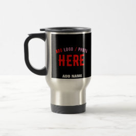 TAZA DE VIAJE PERSONALIZABLE MODERNO ESTILO NEGRO VERIFICADO MAR