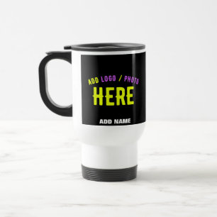 TAZA DE VIAJE PERSONALIZABLE MODERNO ESTILO NEGRO VERIFICADO MAR