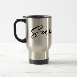 Taza De Viaje Personalizable negro Saudade