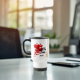 Taza de viaje personalizada con amor