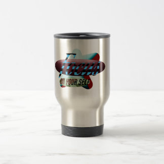 Taza de viaje personalizada con diseño gráfico