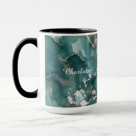 Taza de viaje personalizada con patrón de mármol d