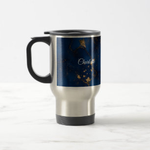 Taza de viaje personalizada de lujo con patrón de