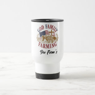 Taza de viaje personalizada «Dios Familia Agricult
