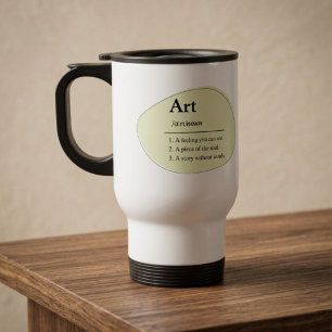 Taza de viaje personalizada estilo diccionario de 