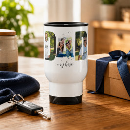 Taza de viaje personalizada “PAPA mi héroe”