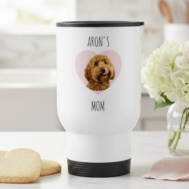 Taza de viaje personalizada para mamá de perro | F (Subido por el creador)