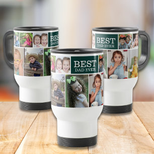 Taza De Viaje Personalizado 10 Imagen Collage Mejor Papá Ever Ve