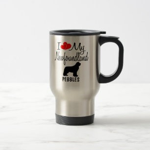 Taza De Viaje Personalizado Amo Mi Perro De Terranova