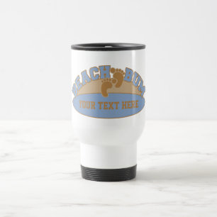 Taza De Viaje Personalizado Beach Bum mugs - elegir estilo, colo