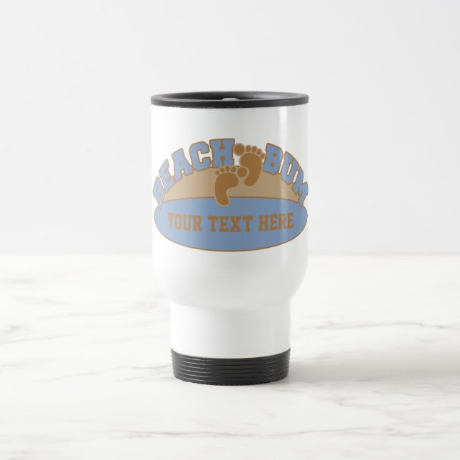 Taza De Viaje Personalizado Beach Bum mugs - elegir estilo, colo (Centro)