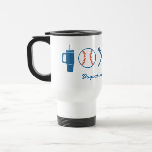 Taza De Viaje Personalizado Béisbol Mamá Cute Softball Mamá