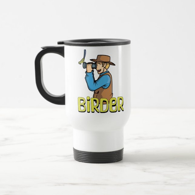 Taza De Viaje Personalizado Birder (Izquierda)