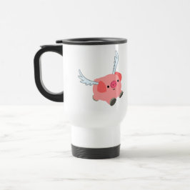 Taza De Viaje Personalizado Cute Winged Pig Commuter Mug