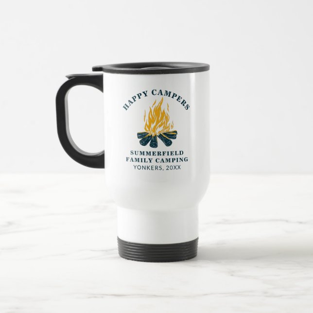 Taza De Viaje Personalizado de aventuras en carretera de camping (Izquierda)