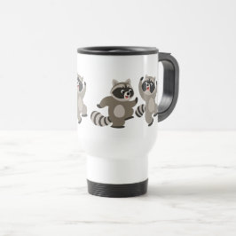 Taza De Viaje Personalizado de baile lindo Raccoons