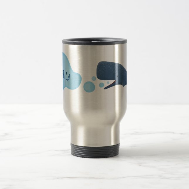 Taza De Viaje Personalizado de burbujas de esperma de esperma (Centro)