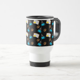 Taza De Viaje Personalizado de Café y Donut para Libros