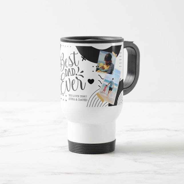 Taza De Viaje Personalizado de collage de fotos Mensajes de text (Anverso derecho)