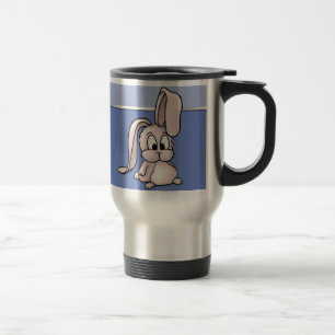 Taza De Viaje Personalizado de conejo rosado