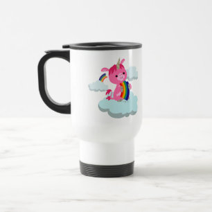 Taza De Viaje Personalizado de consumo de arcoiris, unicornio