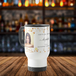 Taza De Viaje Personalizado de cumpleaños foto mejores amigos de