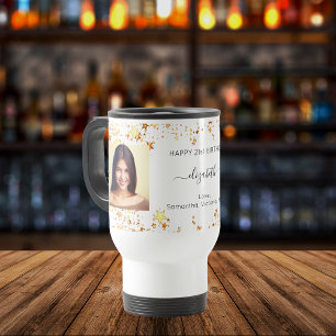 Taza De Viaje Personalizado de cumpleaños foto mejores amigos de