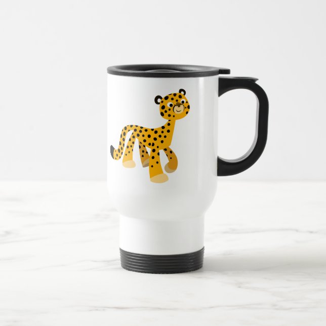 Taza De Viaje Personalizado de desplazamiento cutáneo Cheetah Mu (Derecha)