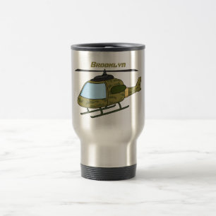 Taza De Viaje Personalizado de helicópteros de camoflage del ejé