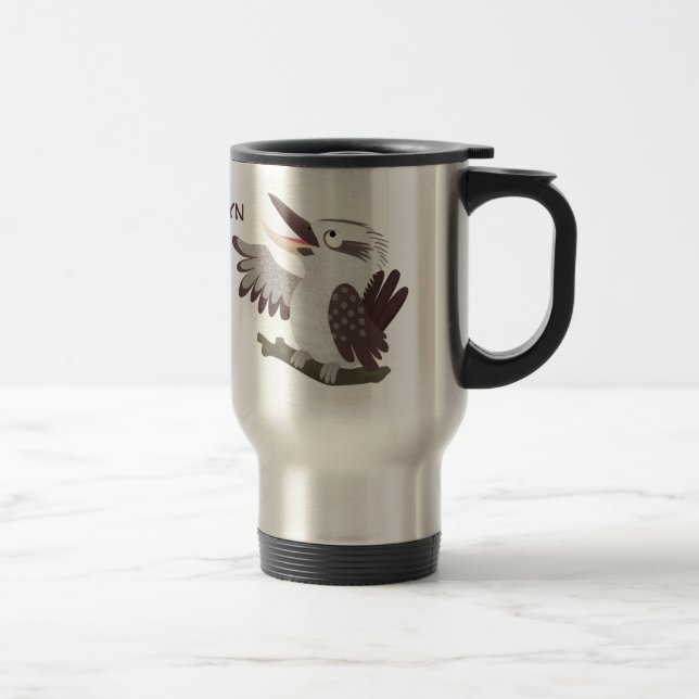 Taza De Viaje Personalizado de kookaburra gracioso (Derecha)