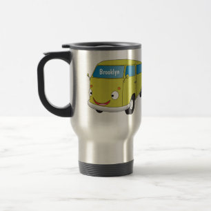 Taza De Viaje Personalizado de la camioneta verde lima clásica
