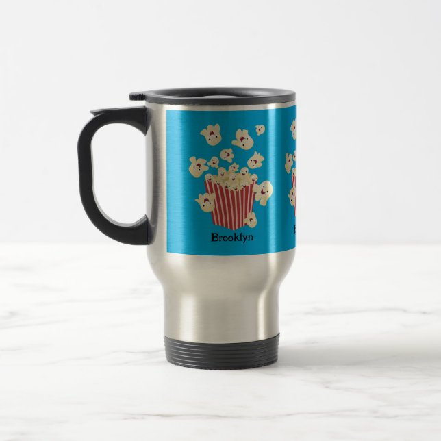 Taza De Viaje Personalizado de palomitas de palomitas graciosas (Izquierda)