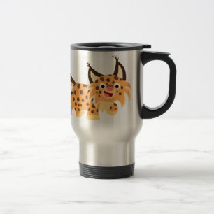 Taza De Viaje Personalizado de pelo fácil, Bobcat, Mug