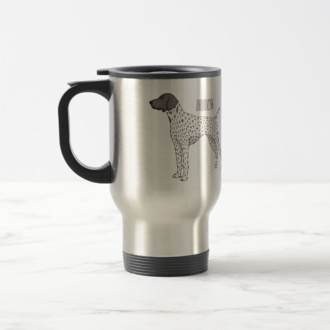 Taza De Viaje Personalizado de perro puntero de Shorthal alemán (Izquierda)