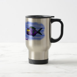 Taza De Viaje Personalizado de pescado piraña