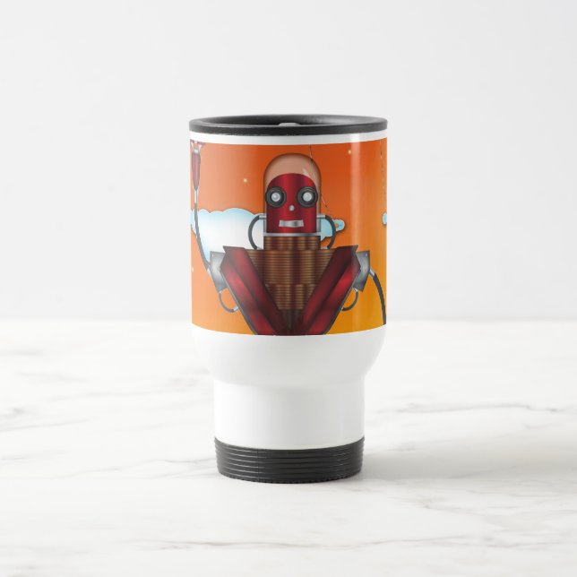 Taza De Viaje Personalizado de robots mecánicos (Centro)