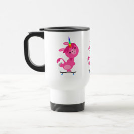 Taza De Viaje Personalizado de Skateboarding Unicorn Mug