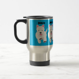 Taza De Viaje Personalizado de tierra de montaña blanca y blanca