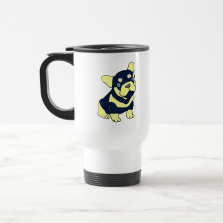Taza De Viaje Personalizado de viajes francés Bulldog pimienta
