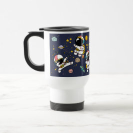 Taza De Viaje Personalizado del espacio ultraterrestre astronaut