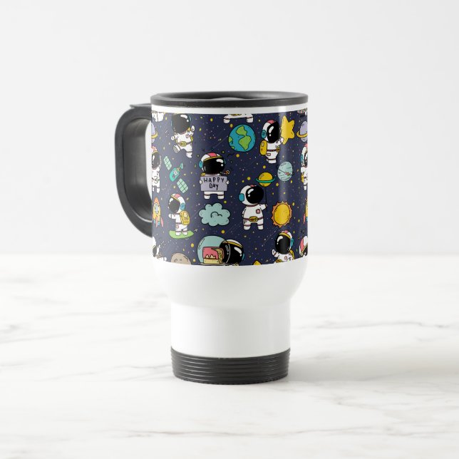 Taza De Viaje Personalizado del espacio ultraterrestre astronaut (Anverso izquierdo)