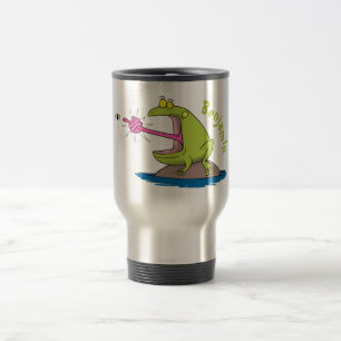 Taza De Viaje Personalizado divertida de rana y mosca