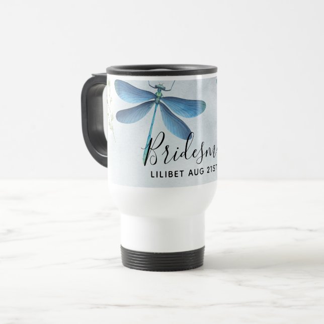 Taza De Viaje Personalizado el partido de novias DragonFly BRIDE (Anverso izquierdo)