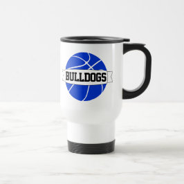 Taza De Viaje Personalizado entrenador de baloncesto azul nombre