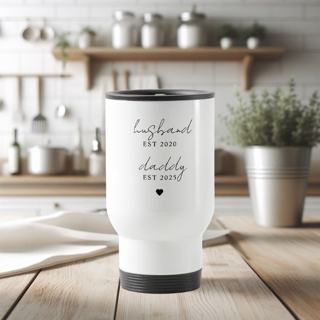 Taza De Viaje Personalizado Esposo y papi regalo del año EST (Subido por el creador)