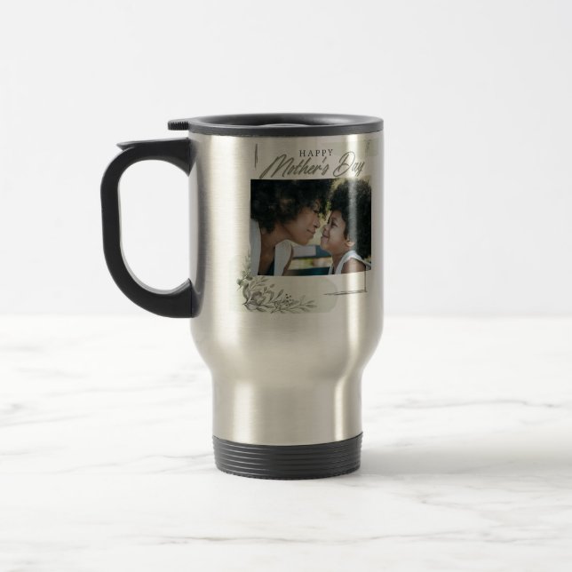 Taza De Viaje Personalizado foto personalizada día de la madre (Izquierda)