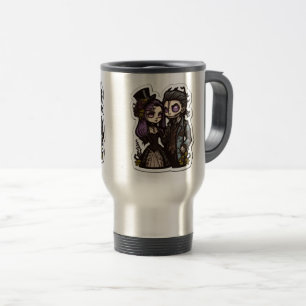 Taza De Viaje Personalizado gótico Pareja Pegatina de arte Viaje